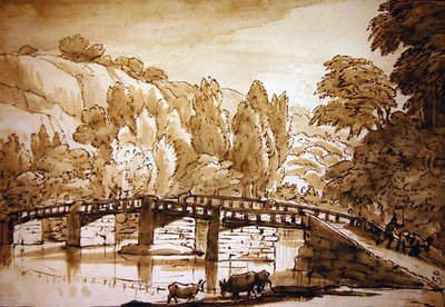 森の風景（紙にペン、インク、ウォッシュ） 作： Claude Lorrain