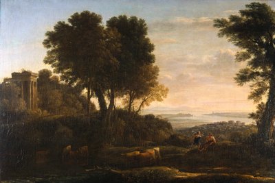 水星とバツのある風景 作： Claude Lorrain
