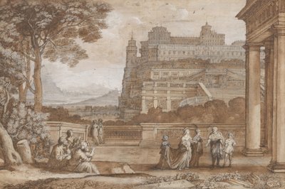 アハシュエロスの宮殿に近づく王妃エステル 作： Claude Lorrain (1600 82)