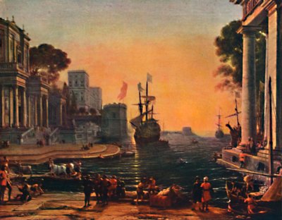 シーポートのシーポートビュー：霧の影響、17世紀、1911 作： Claude Lorrain