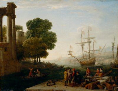 夕暮れのシーポート 作： Claude Lorrain