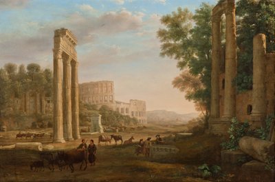 フォロ・ロマーノの遺跡とカプリッチョ 作： Claude Lorrain