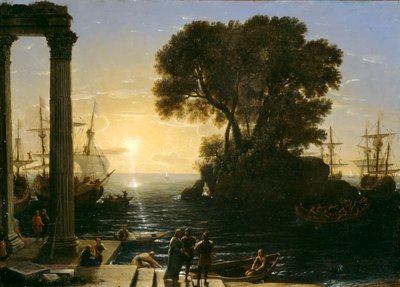セントポール乗船の海岸風景、1655 作： Claude Lorrain
