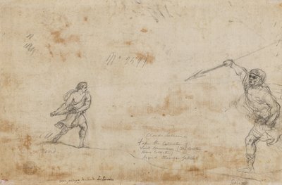 デビッドとゴリアテの対、c。 1645年。 作： Claude Lorrain