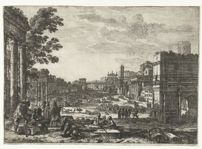 フォーラム ロマヌム テ ローマ カンポ ヴァチーノ 作： Claude Lorrain