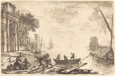 朝日が昇る港の情景 (Le soleil levant) 作： Claude Lorrain