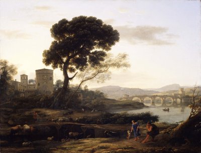 ポンテモーレ、1645の景色とローマ近くの風景 作： Claude Lorrain