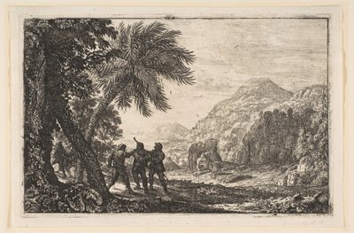 山賊のいる風景、1633年。 作： Claude Lorrain