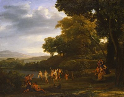 踊るサテュロスとニンフのいる風景、1646年 作： Claude Lorrain