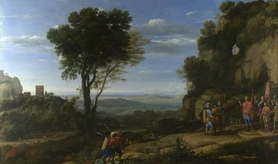 アダムの洞窟でのダビデのいる風景、1658年 作： Claude Lorrain