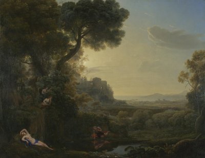 水仙とエコーのある風景、1644年 作： Claude Lorrain