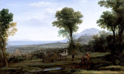 「聖フィリップが宦官に洗礼を施す風景」、1678年 作： Claude Lorrain