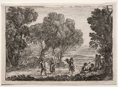 カントリーダンスのある風景（小皿） 作： Claude Lorrain