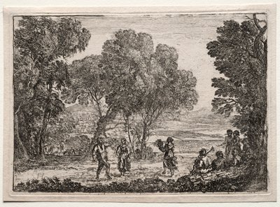 カントリーダンス小皿のある風景、c。 1637。 作： Claude Lorrain