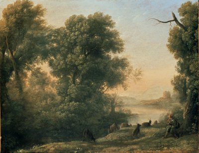 ヤギ飼いのいる風景、c1635-1636 作： Claude Lorrain
