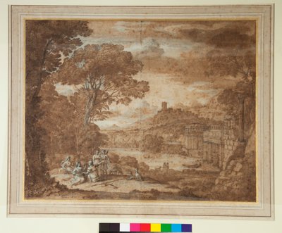 ヌマを嘆くニンフ・エゲリアのいる風景 作： Claude Lorrain