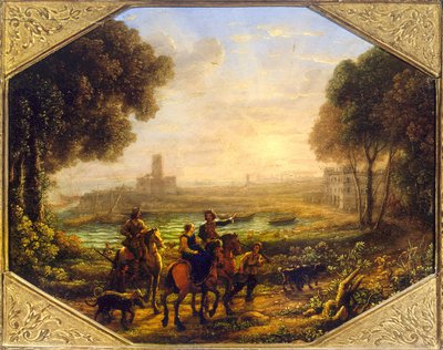 サンタマリネッラ港のある風景 作： Claude Lorrain