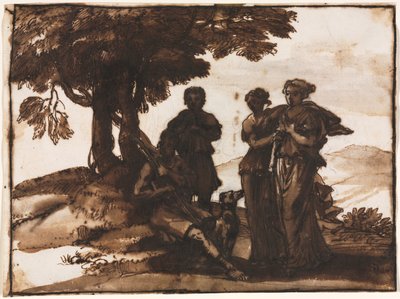 古典人物の田園風景 作： Claude Lorrain