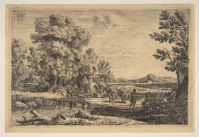 レベッカとエリエゼル、ca。 1638-41。 作： Claude Lorrain