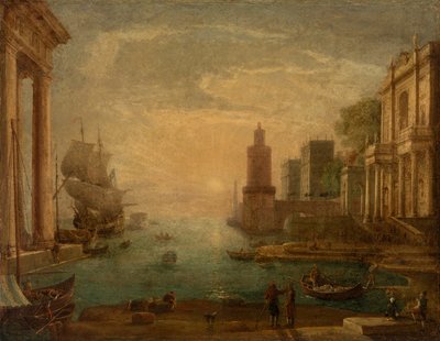 ユリシーズのいる海港 クリセイスを父クリシーズに戻す 作： Claude Lorrain
