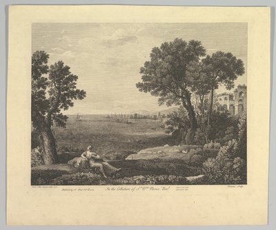 バッカスとアリアドネのいる海の風景、1742 年。 作： Claude Lorrain