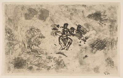着席女性とその他のスケッチ、ca。 1630-33。 作： Claude Lorrain