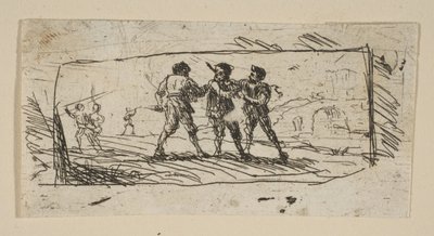 ブリガンズ下部セクションでの研究、ca。 1633年。 作： Claude Lorrain