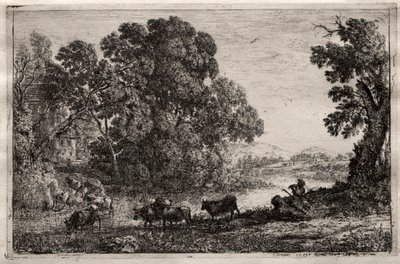 牛飼い、1606年。 作： Claude Lorrain