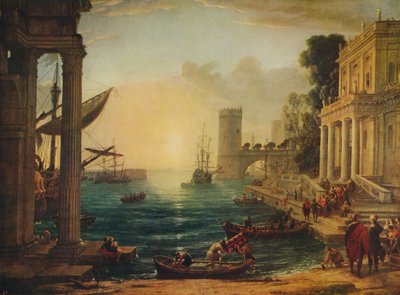 シバの女王の乗船、1648、c1915 作： Claude Lorrain