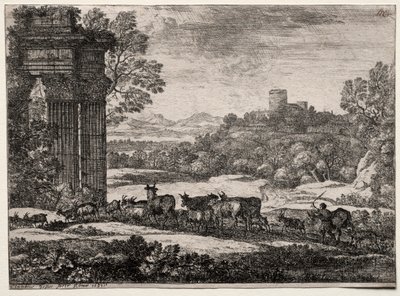 荒れ模様の天気に戻った群れ、1651年。 作： Claude Lorrain