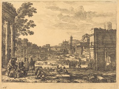 フォロ ロマーノ (Le Campo Vaccino) 作： Claude Lorrain