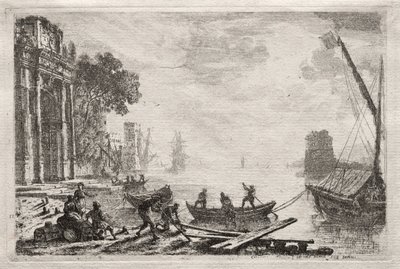 日没、1634年。 作： Claude Lorrain