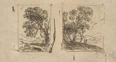 2つの風景、ca。 1630年。 作： Claude Lorrain