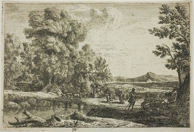 木の橋 (レベッカとエリエゼル) 作： Claude Lorrain