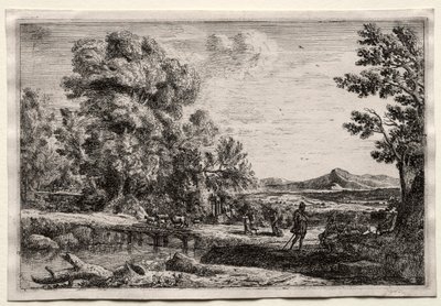 木製の橋。 作： Claude Lorrain