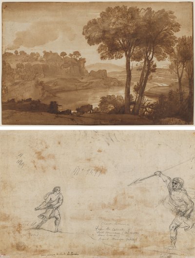 スイバの水 (reto) のビュー。 ダビデとゴリアテ (詩) 作： Claude Lorrain