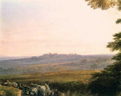 牛飼いのいる風景（詳細） 作： Claude Lorrain