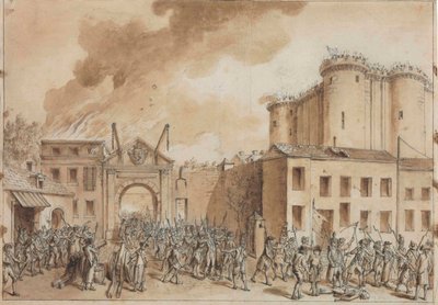 1789年7月14日のバスティーユの嵐。 作： Claude Louis Desrais