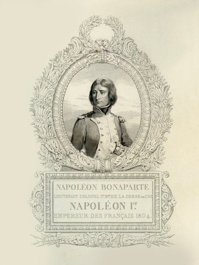 ナポレオン・ボナパルト、1804年、1839年。 作： Claude Marie François Dien