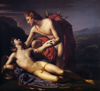 アポロとキュパリソス、1820 作： Claude Marie Paul Dubufe