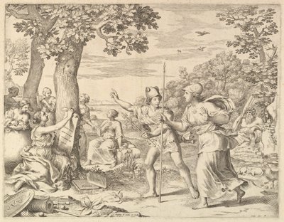 フランスの善政に関する寓話、1685年。 作： Claude Mellan
