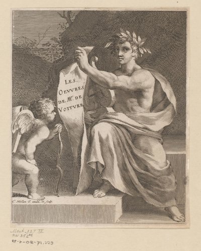 Apollo en een amor ド・ヴォワチュール氏の作品 (オブジェクトのタイトル) タイトル: Vincent de Voiture, The Works of Vincent de Voiture, 1650 作： Claude Mellan
