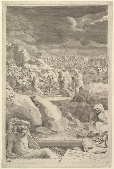 キリストの埋葬行列、1678。 作： Claude Mellan