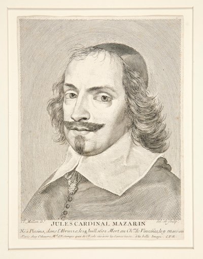 ジュール・マザラン枢機卿 (1602-1661) 作： Claude Mellan