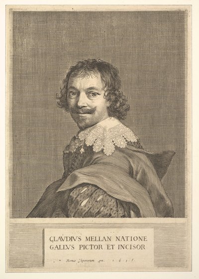クロードメラン：セルフポートレート、1635年。 作： Claude Mellan