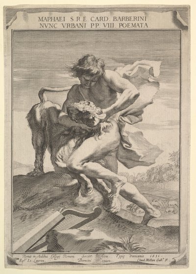 ライオンを絞め殺すデビッド、1631年。 作： Claude Mellan