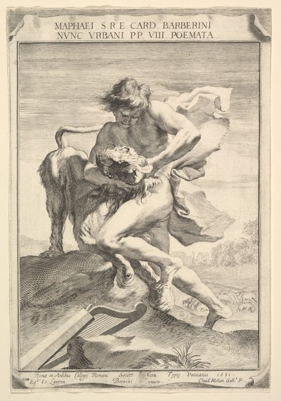 ライオンを絞め殺すデビッド、1631年。 作： Claude Mellan