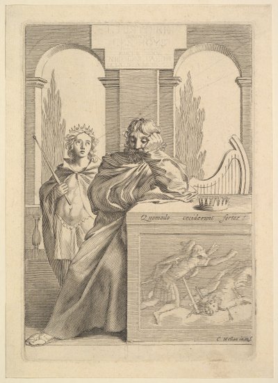 David：Talonのタイトルページ、LHistoire sainte、III、1645。 作： Claude Mellan