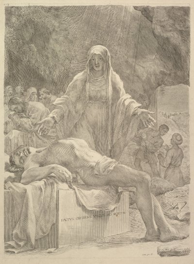 哀悼、1683年。 作： Claude Mellan