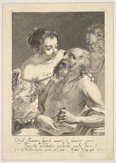 ロットと彼の娘、1629。 作： Claude Mellan